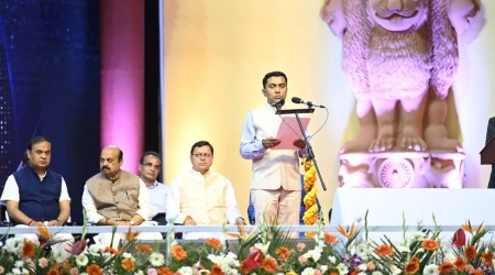 Pramod Sawant takes oath as Chief Minister of Goa.