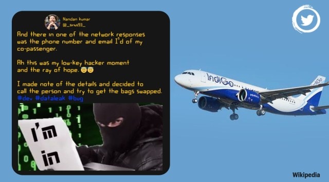 Indigo hacker, passenger hacks Indigo website, lost luggage, techie hacks Indigo website, indian express