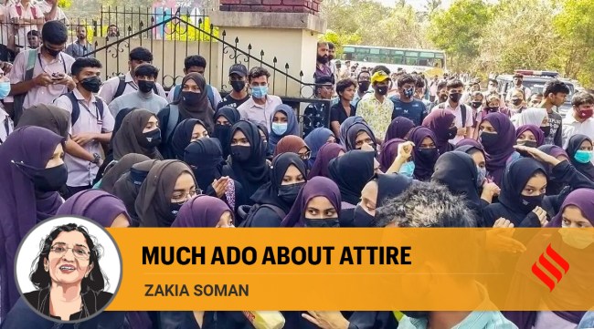 Students protest against the hijab ban in Karnataka (File Photo)