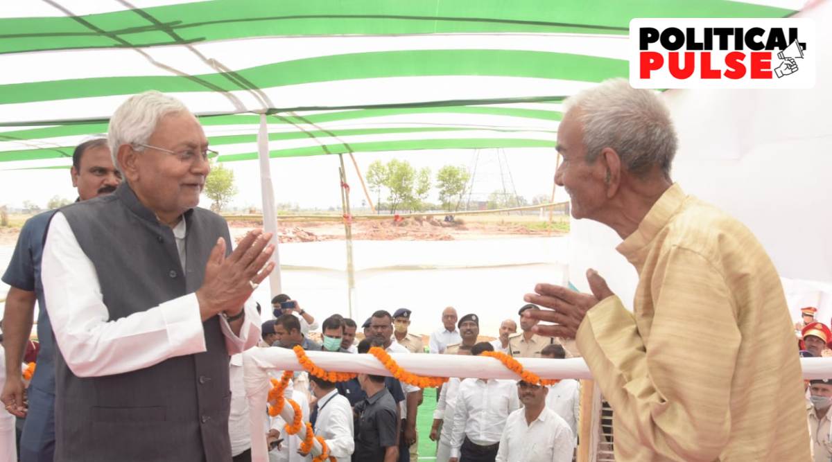 Nitish Kumar at Fatuha on March 26, 2022. (Express Photo)