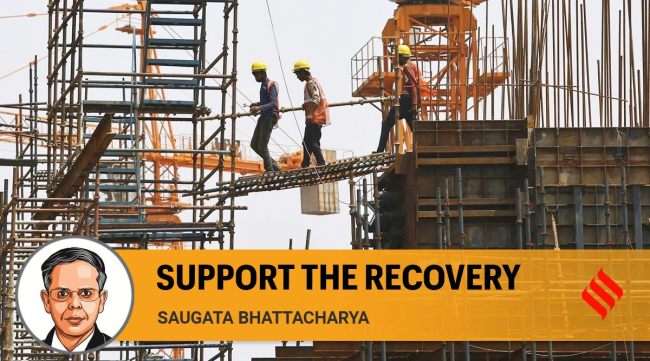 The two sectors which contributed most noticeably towards the aggregate growth were manufacturing and construction. (Express Photo: Praveen Khanna/File)