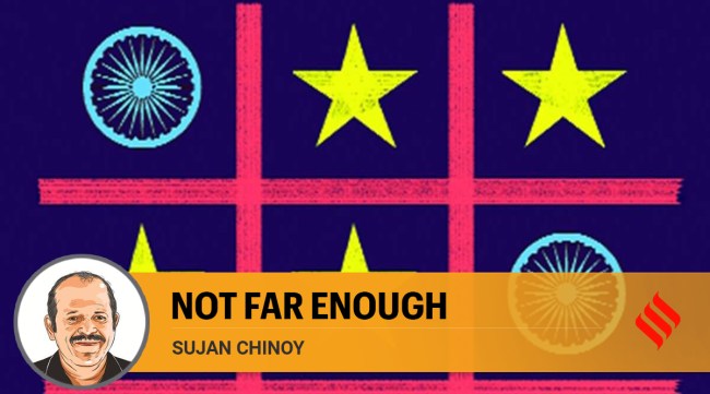 Recently, Chinese scholars have encouragingly referred to India’s ‘strategic autonomy’ as a key factor in New Delhi successfully resisting US pressure to toe the line on Ukraine. (Illustration by C R Sasikumar)