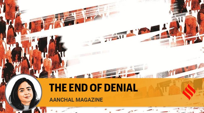 The truth is not just limited to the slogans and the killings, it extends to the systematic build-up of animosity against the community much before the first prominent Kashmiri Pandit killing in 1989. (Illustration by C R Sasikumar)