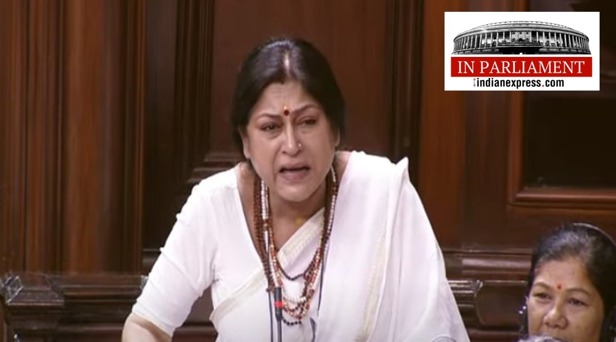BJP MP Roopa Ganguly  in Rajya Sabha on Friday. 