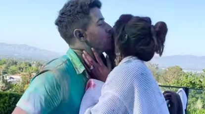 414px x 230px - Priyanka Chopra's Holi celebrations with Nick Jonas include sneaky kisses  and special delicacies, watch video | Bollywood News, The Indian Express