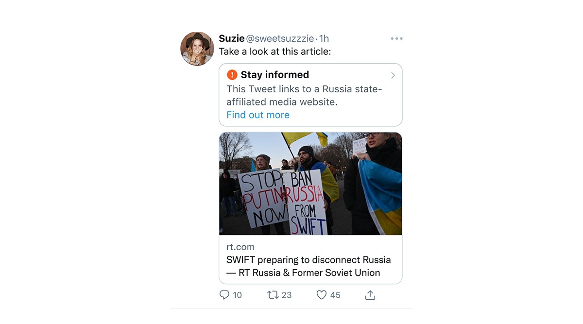 Russia, Russia-Ukraine, Russia-Ukraine twitter, Twitter label, Twitter Russia label, Russia tweets label