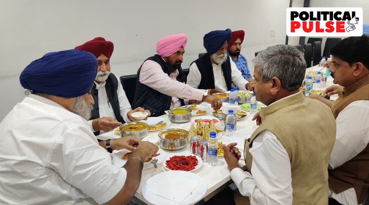 Sukhbir Singh Badal had lunch with SAD candidates from Bathinda and Mansa at Sham Dhabha, Bathinda, last week.
