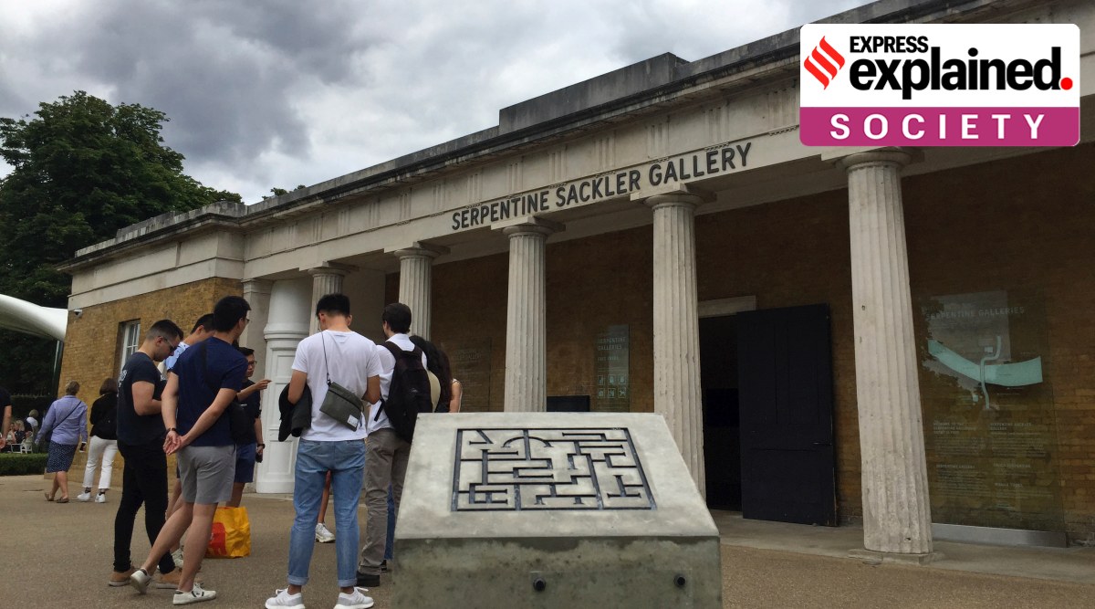 The Serpentine Sackler Gallery in Hyde Park, London, July 21, 2019. (AP Photo/Tony Hicks, File)


