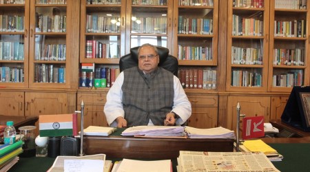 Satya Pal Malik, at present the governor of Meghalaya, levelled corruption charges against a senior RSS functionary last year. (Express file photo by Shuaib Masoodi)