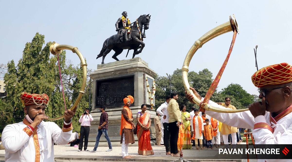 Chhatrapati Shivaji Maharaj birth anniversary celebration at Shri Shivaji Preparatory Military School (SSPMS) in Shivajinagar. (Express File Photo by Pavan Khengre)