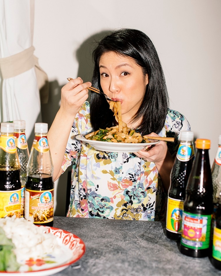 Pailin Chongchitnant, a Thai chef, in her kitchen in Vancouver, British Columbia, Canada, on March 9, 2022. (Alana Paterson/The New York Times)