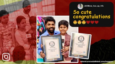 Guinness World Record, Tamil Nadu boy breaks world record, boy identifies 60 comic characters, Nidish B, Tamil child actor, indian express