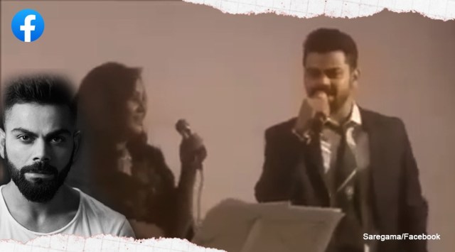 Virat Kohli, Virat Kohli singing video, Jo Wada Kiya Hai Wo Nibhanna Padega, Kohli, indian express