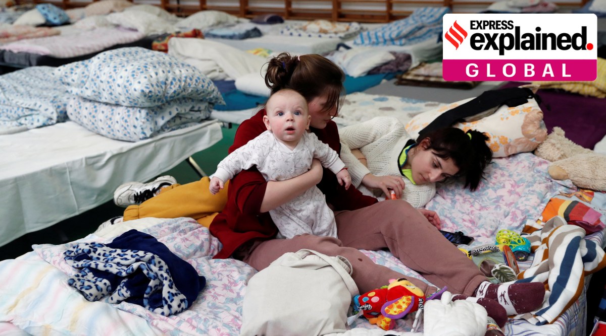Ukrainian refugees, Ukrainian refugees in US, Mexico ukrainian refugees, Mexico border, US Ukraine, Ukraine crisis, World news, Indian express, Indian express news, current affairs
