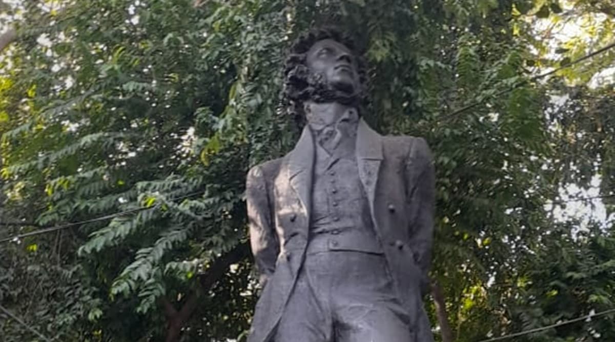 Delhi: Hindu Sena posters on Russian poet’s statue advocate ‘Akhand Russia’
