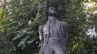 Delhi: Hindu Sena posters on Russian poet’s statue advocate ‘Akhand Russia’