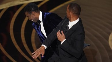 Will Smith and Chris Rock at Oscars 2022