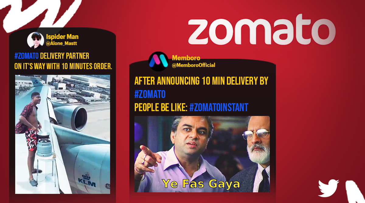 Memes flood Twitter after Zomato announces 10-minute food ...