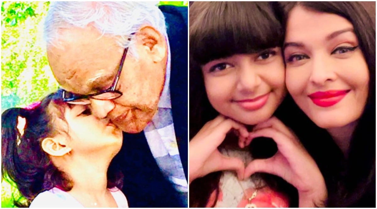 Aishwarya Rai often shares pictures of her daughter Aaradhya Bachchan and her late father, Krishnaraj Rai. (Photos: Aishwarya Rai/Instagram)