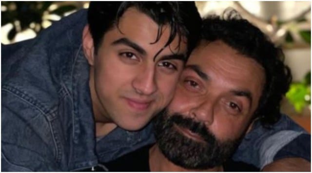 Bobby Deol poses with son Aryaman Deol. (Photo: Bobby Deol/Instagram)