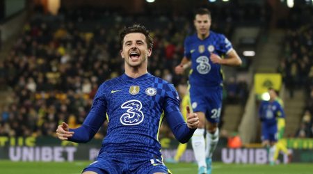 Chelsea's Mason Mount celebrates scoring their second goal (Source: Reuters)