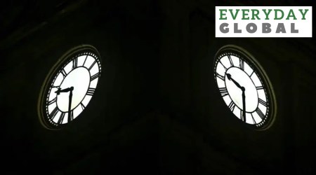 The clock faces on the Pembroke Clock Tower are seen in Pembroke, Malta (REUTERS, File)