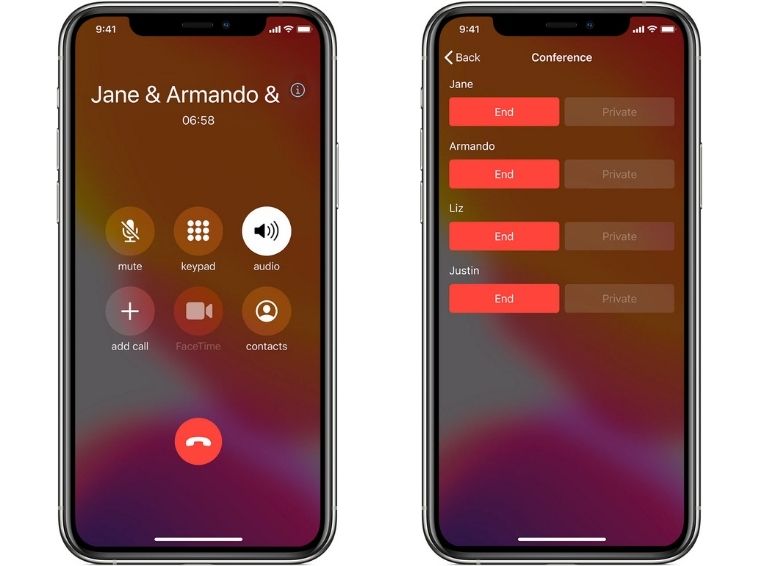 How to conference call on Apple iOS