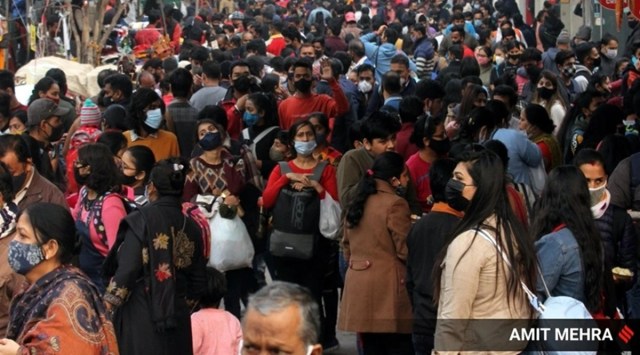 Crowded Sarojini Nagar market in New Delhi, Thursday (Express file photo, Representational)