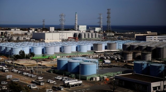 The storage tanks for treated water are seen at the tsunami-crippled Fukushima Daiichi nuclear power plant in Okuma town, Fukushima prefecture, Japan March 1 2021. Picture taken March 1, 2021. REUTERS/Sakura Murakami