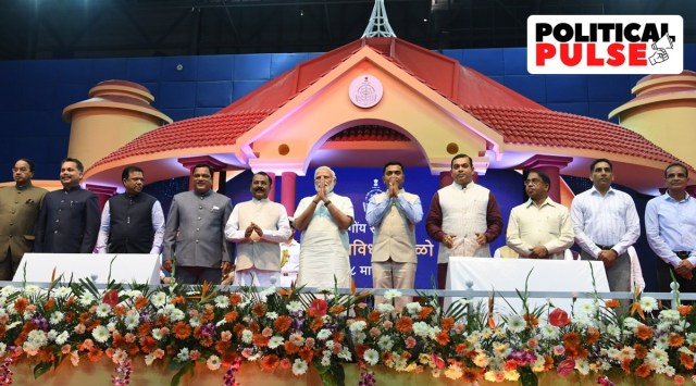 Goa CM Pramod Sawant and other Ministers following the oath-taking ceremony. (Photo: Twitter/Narendra Modi)