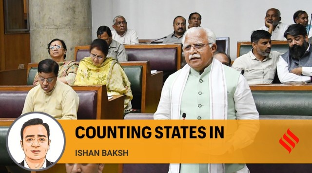 Haryana CM Manohar Lal Khattar during the state Budget session, in Chandigarh. (PTI Photo)