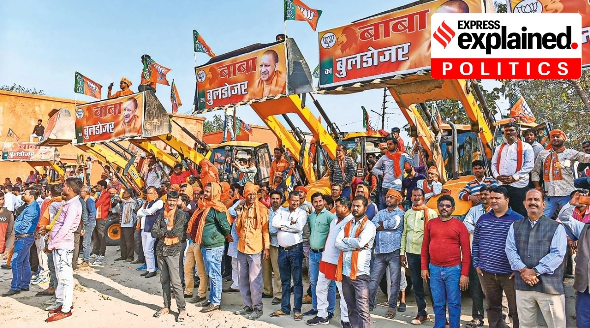 BJP supporters at a recent rally by Yogi Adityanath in Siddharth Nagar. PTI/File