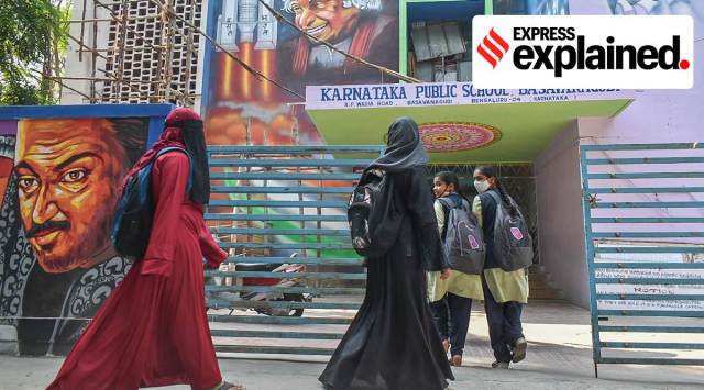 Students attend classes in Bengaluru on Tuesday. (Express photo by Jithendra M)