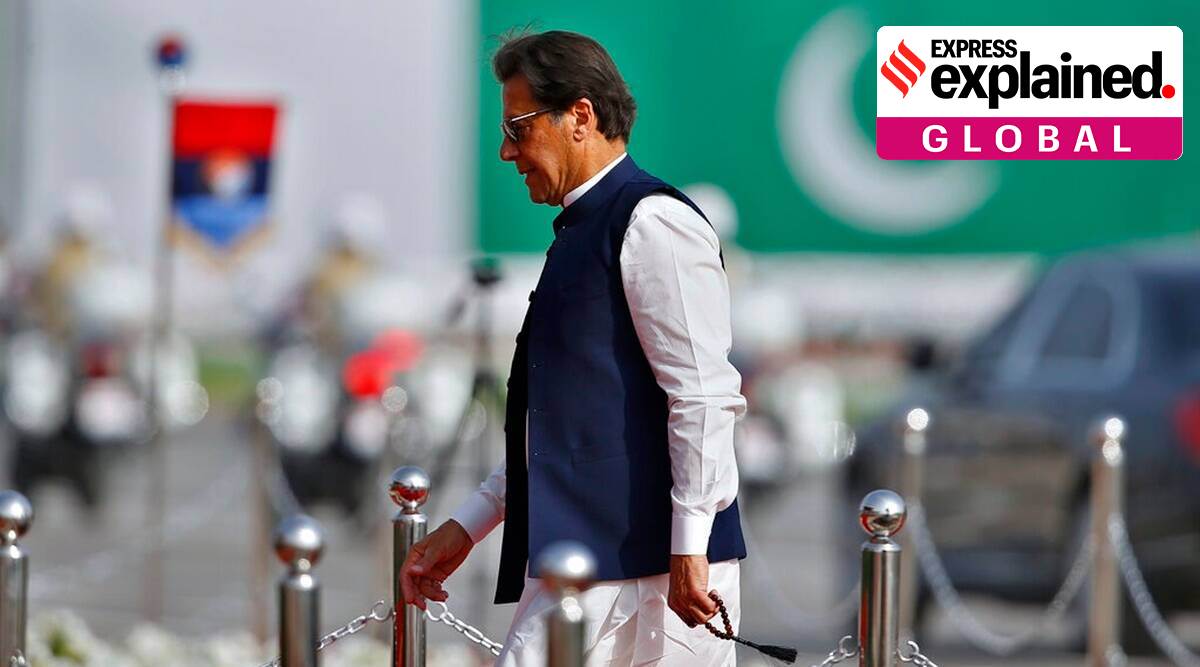 Pakistan's Prime Minister Imran Khan arrives to attend a military parade to mark Pakistan National Day in Islamabad, Pakistan, Wednesday, March 23, 2022. (AP/File)