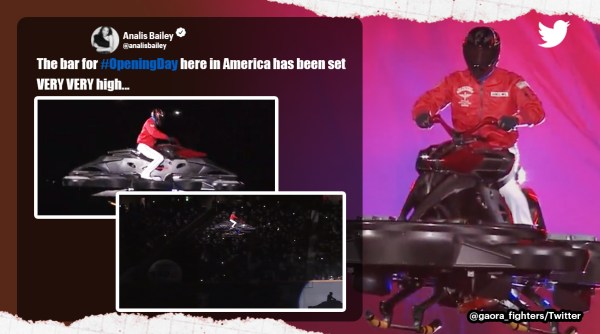 hoverbikes, japan baseball hoverbike entrance, japan baseball coach hoverbike entry, Tsuyoshi Shinjo, viral news, indian express