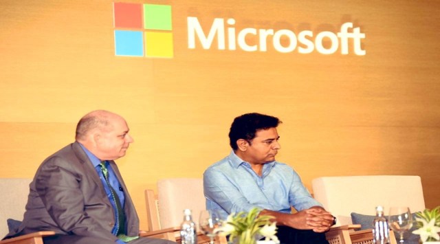 Jean-Philippe Courtois, Microsoft’s executive vice-president and Jayesh Ranjan, principal secretary for ITE&C, the government of Telangana, were present.