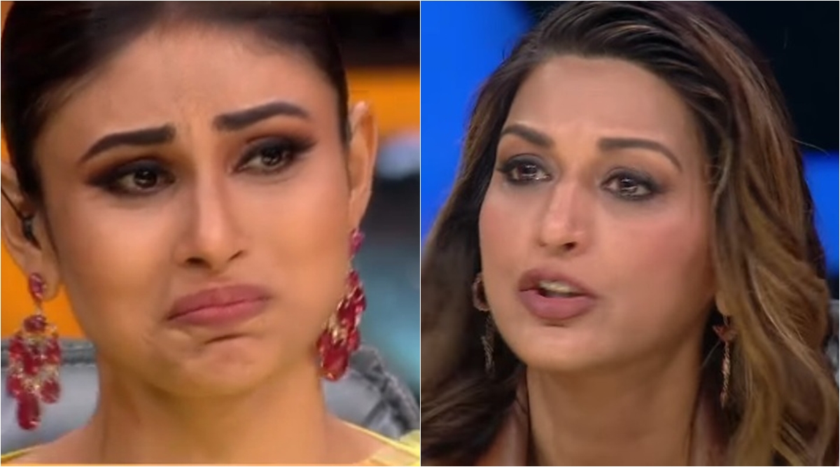 Sonali Bendre Xxx - Mouni Roy, Sonali Bendre get emotional on hearing the story of vegetable  seller's son. Watch | Television News - The Indian Express