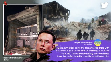 ukraine, russia, starlink, elon musk, starlink in ukraine, starlink terminals in ukraine, Mykhailo Fedorov, Mykhailo Fedorov starlink, indian express