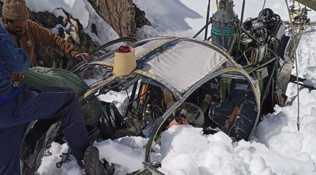 The helicopter crashed while on a routine mission to evacuate an ailing soldier from a forward post. (UNI)