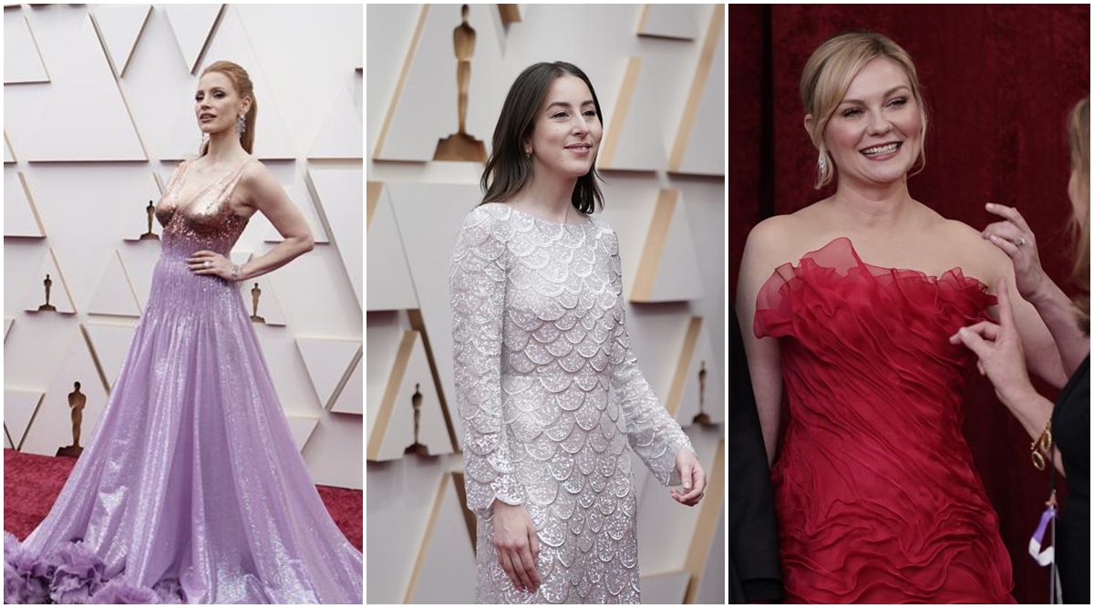 Oscars 2022 red carpet: Jessica Chastain, Alana Haim, Kirsten Dunst