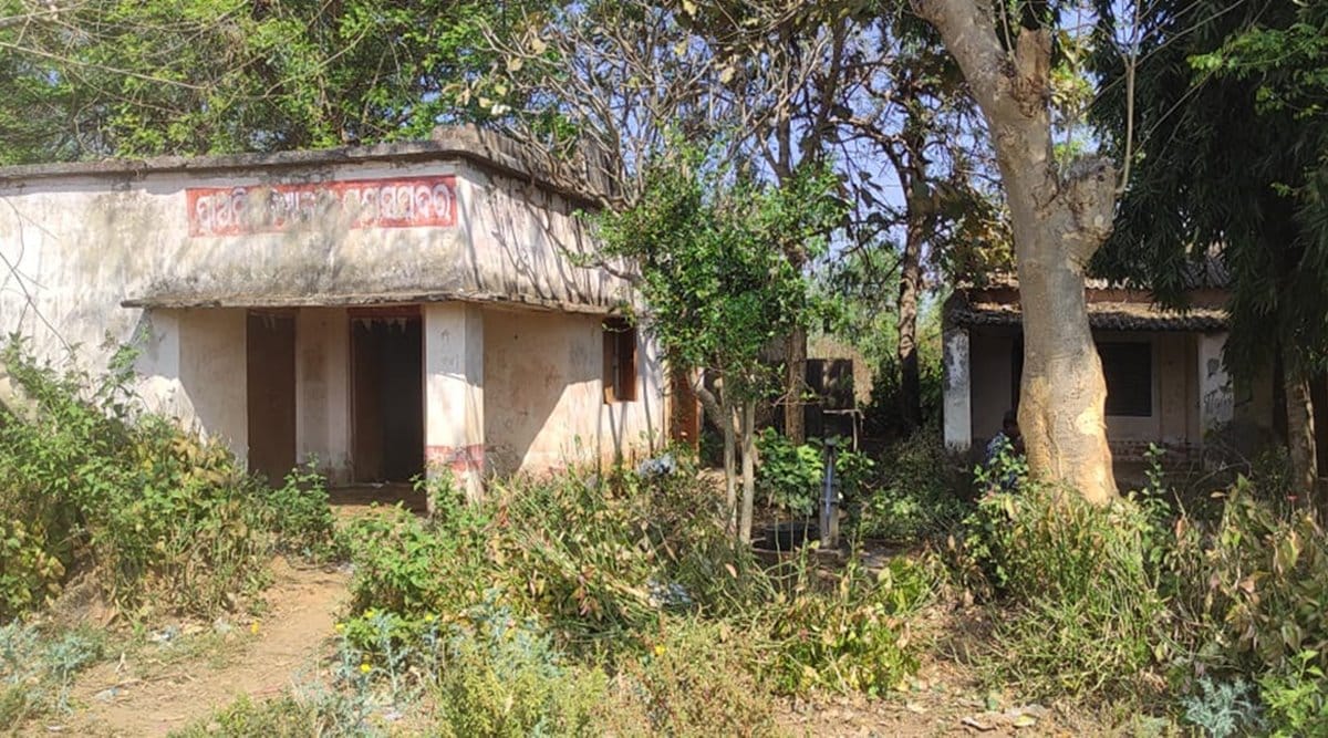 The Pandaspadar school building in Rayagada district. (Express Photo)