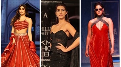 lakme fashion week, Janhvi Kapoor, Kriti Sanon, and Harnaaz Sandhu