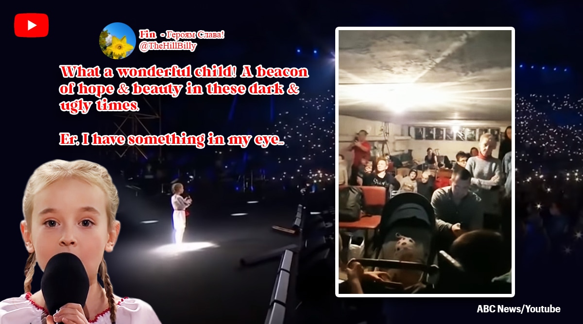 Ukrainian girl who went viral after singing from bomb shelter, performs