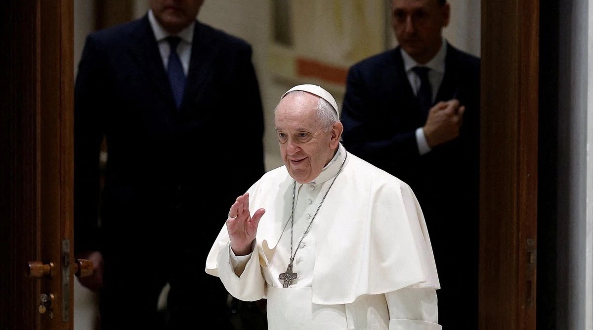 Pope Francis holds the weekly general audience at the Paul VI Hall at the Vatican, March 2, 2022. (Reuters/Guglielmo Mangiapane/ File Photo)