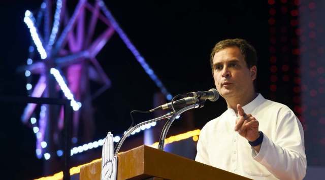 Congress leader Rahul Gandhi speaks during his meeting with newly elected Local Body Representatives, at TNCC office, Sathyamurthy Bhavan, in Chennai, Monday, Feb. 28, 2022. (PTI Photo/R Senthil Kumar)