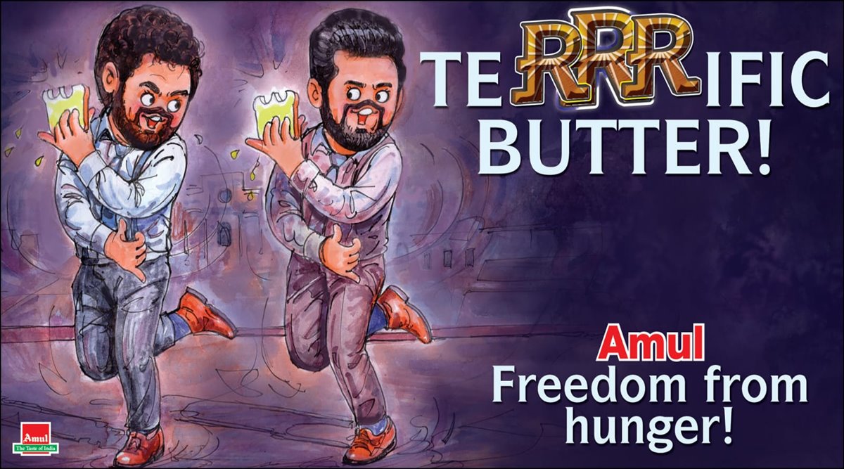 TeRRRific Butter': Amul cheers SS Rajamouli's film with cute cartoon | Trending News,The Indian Express TeRRRific Butter': Amul cheers SS Rajamouli's film with cute cartoon | Trending News,The Indian Express