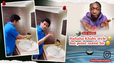 World Water Day, sachin tendulkar, khaby lame, sachin khaby video, save water sachin tendulkar video, indian express
