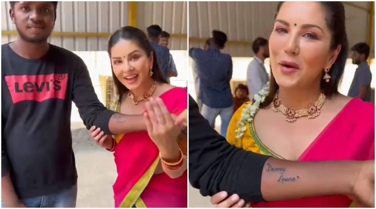 Sunny Leone With Hero Sex - Fan gets Sunny Leone's name tattooed on his arm, she says 'Good luck  finding a wife' | Bollywood News, The Indian Express