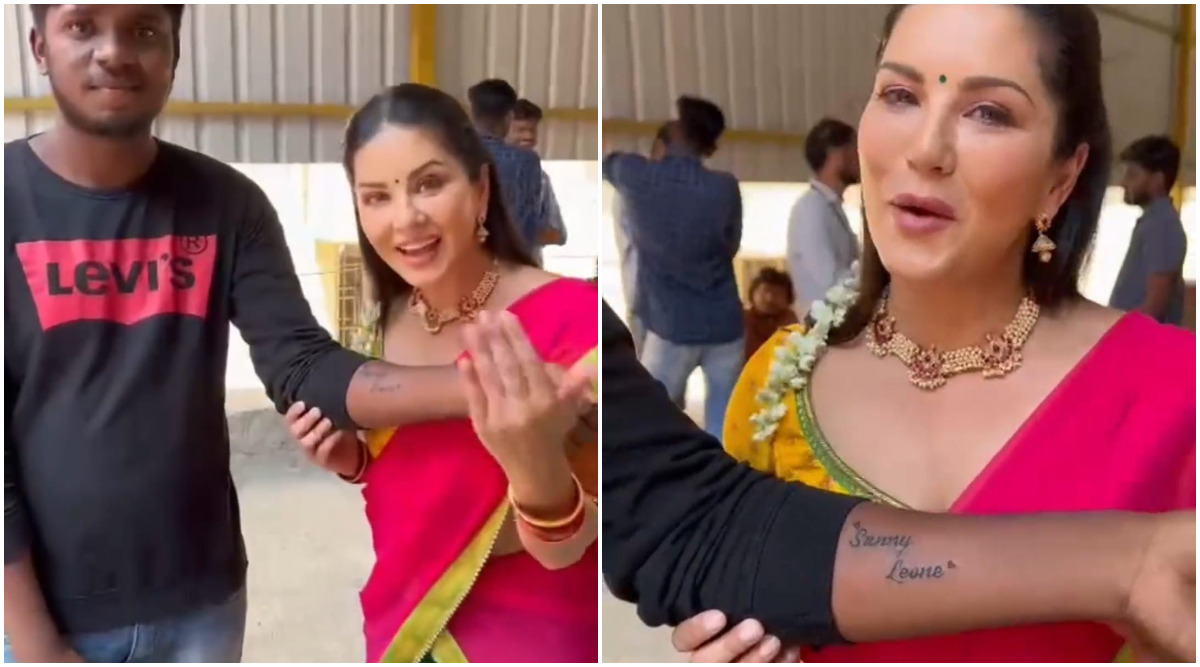 Sunny Leone Sex In Telugu Videos - Fan gets Sunny Leone's name tattooed on his arm, she says 'Good luck  finding a wife' | Entertainment News,The Indian Express