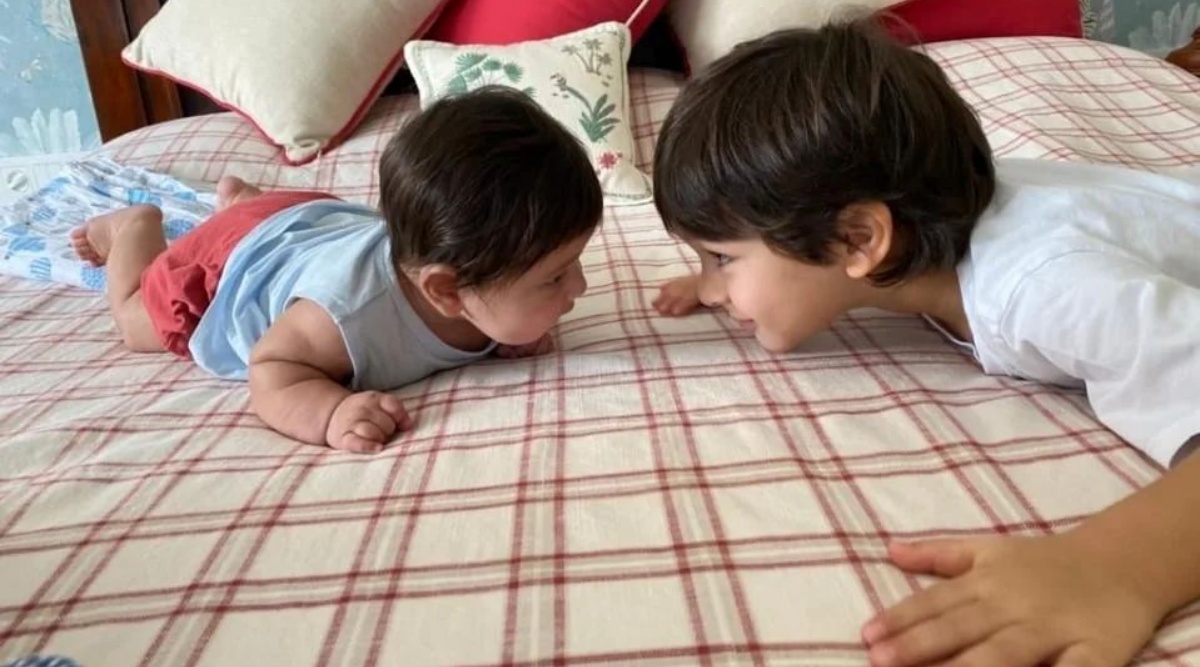 Taimur Ali Khan plays with baby brother Jeh in new photo, fans ...